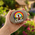 Rainbow Labrador Chocolate Personalised Pebble